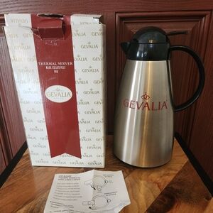 Gevalia Kaffe Stainless Steel Silver  Thermal Server 1 Quart